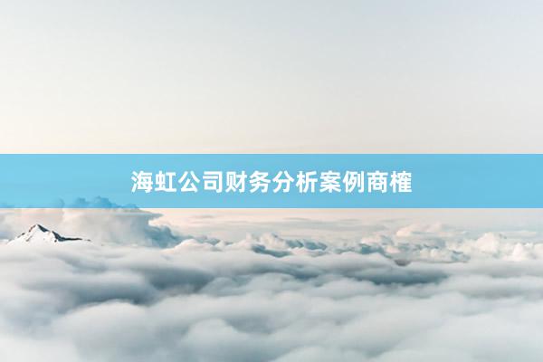 海虹公司财务分析案例商榷